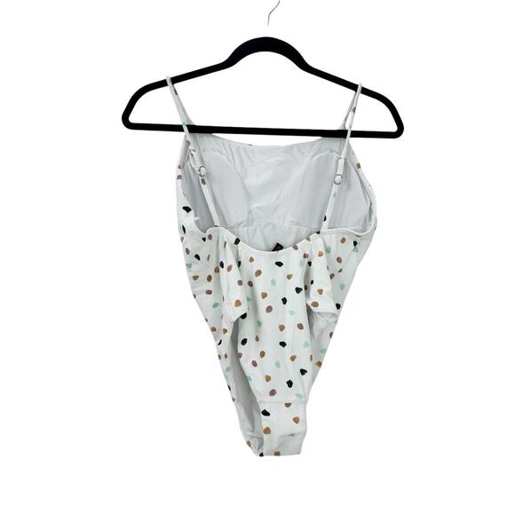 Vix Arena Rosie Polka Dot One-Piece Swimsuit Adjustable Straps White Size L NWOT - Picture 6 of 12